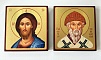 Господь Вседержитель (слева). Свт.Спиридон Тримифунтский (справа)