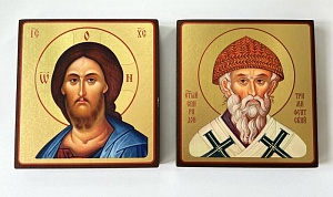 Господь Вседержитель (слева). Свт.Спиридон Тримифунтский (справа)